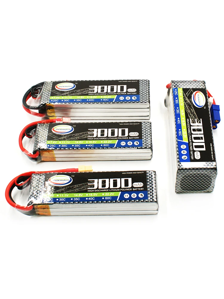 2S Lipo Battery 7.4v 1300mah 1500mah 1800mah 2200mah 3000mah 4200mah 5200mah JST/XT60/T 30C RC Parts 7.4v Battery