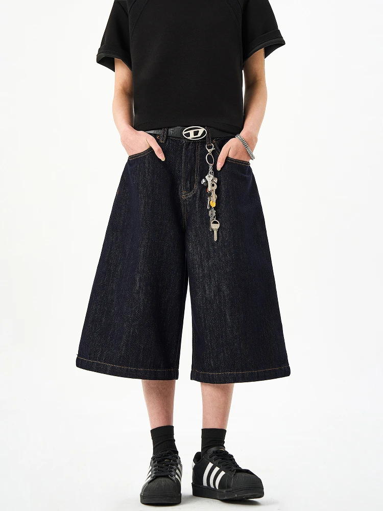 

Джинсы Woostop в американском ретро-стиле, синие, свободные, прямые, длиной до щиколотки, модные, молодежные, летние