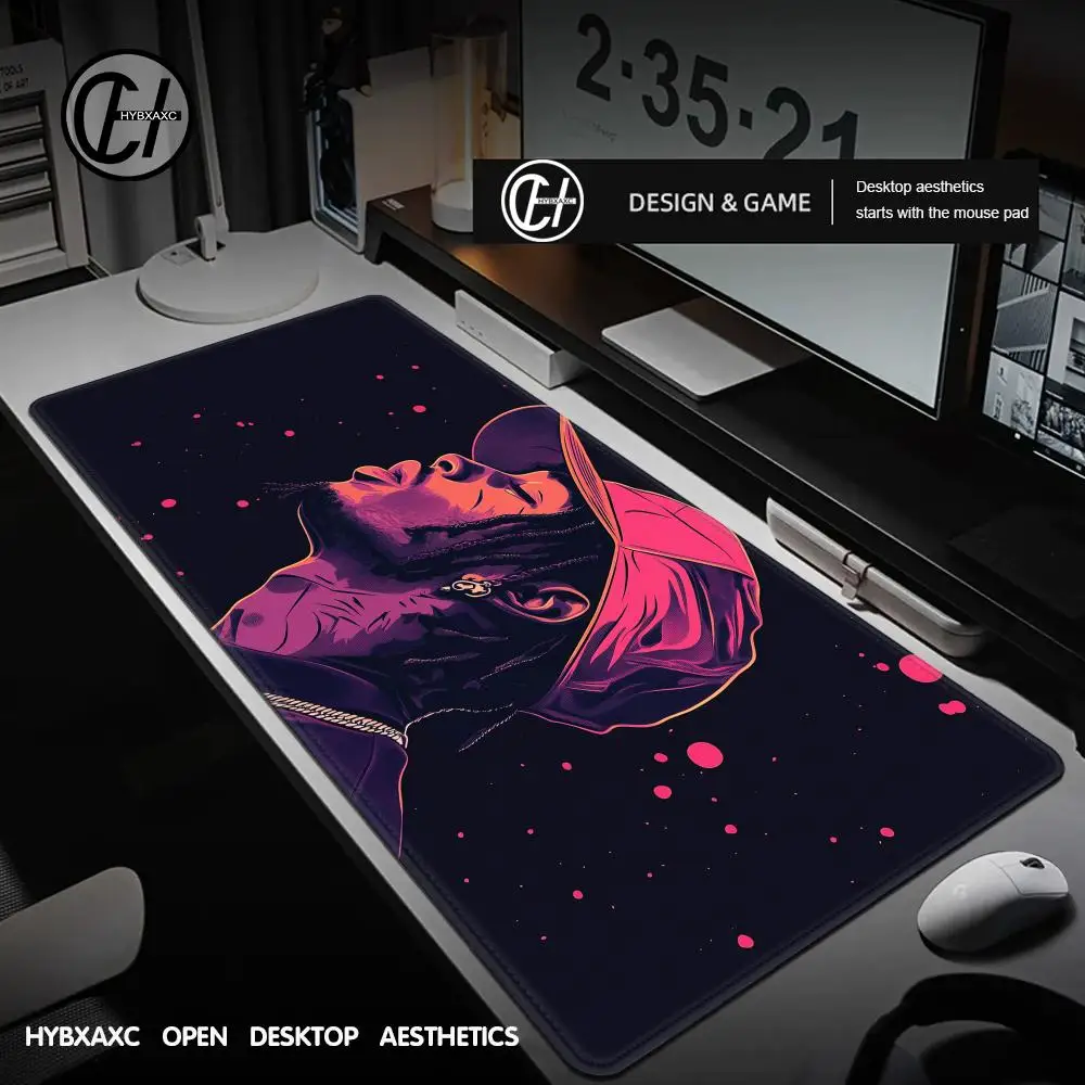 

Рэпер T-Travis S-Scott UTOPIA Коврик для мыши HD Печать Компьютерные геймеры Блокирующий нескользящий коврик для мыши XXL90x40 см Коврик для клавиатуры ПК Настольный коврик