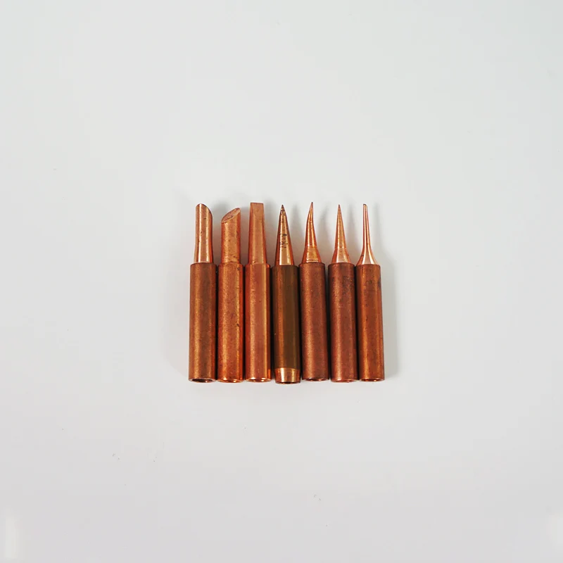 900M-T Pure Copper Soldering Iron Tip 900M-T-0.8D 1.2D 3.2D I SK SI 2C 4C Solder Tips Welding Head BGA Solder Tools