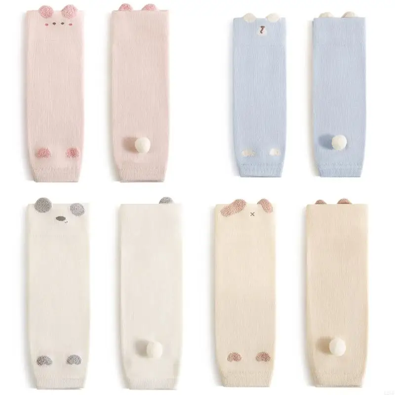 

1 Pair Kids Leg Sleeves Above Knee Coverage Combed Cotton Stretchable 425F