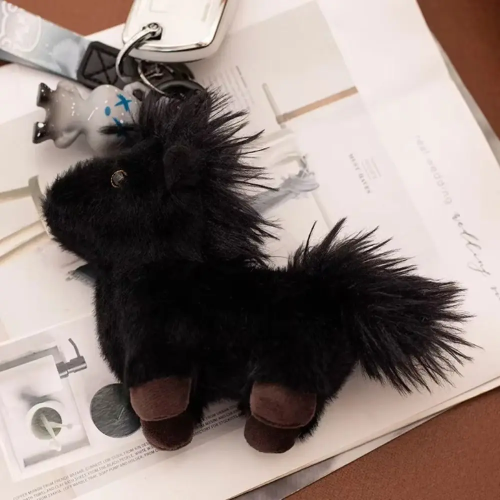 ตุ๊กตาลูกม้าจำลอง หางยาว ขนหางยาว พวงกุญแจม้า น่ารัก 12/23 ซม. ตุ๊กตาม้าการ์ตูน ของขวัญวันวาเลนไทน์