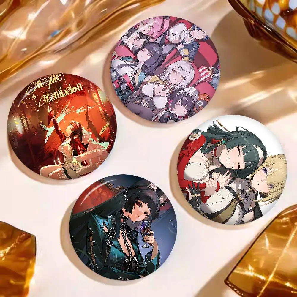 Anime Zenless Zone Zero Tinplate Pin Button Custom Anime Role Old-school Brooch Cartoon Collar Badge Jewelry Gift Fans