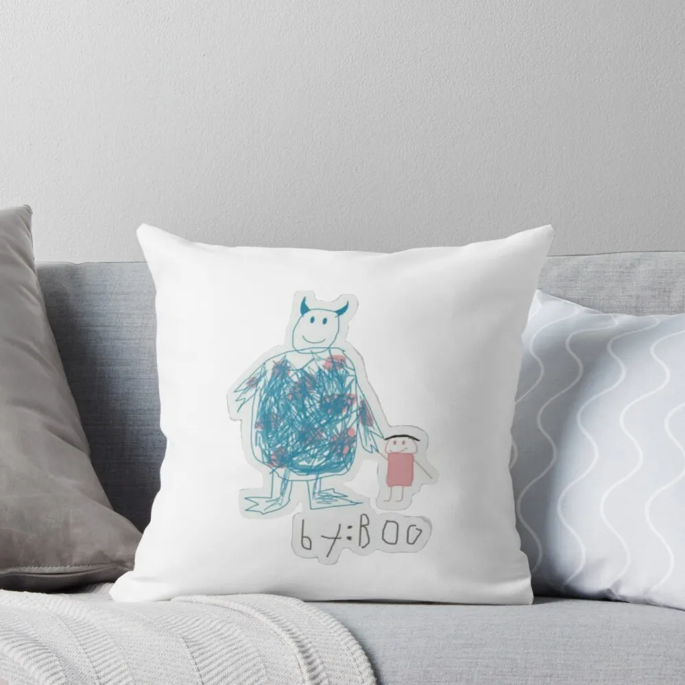 

Boo and Sully drawing from the movie Throw Pillow Cushions Home Decor pillow cover christmas Pillow