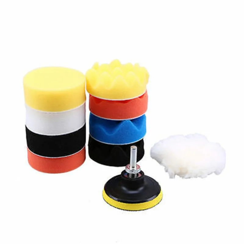 Car Polishing Sponge Pads Kit Foam Pad Buffer Kit Polishing Machine Wax Pads for Auto Motorcycle motor vehicle Removes Scratches