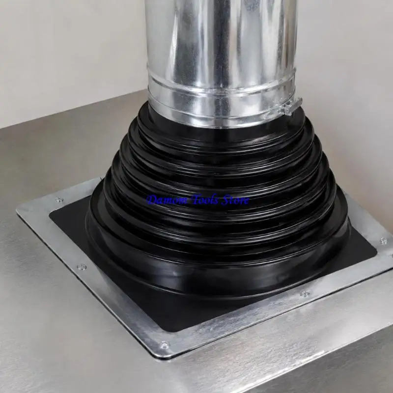 57BE Rubber and Aluminum Roof Flashing Boot with Square Base Plate