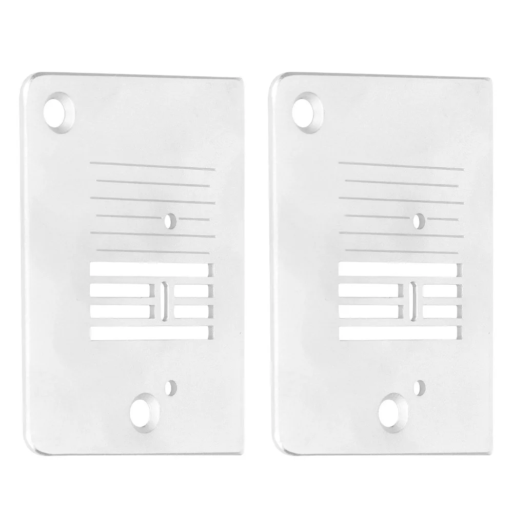 2pcs Multifunction Needle Plate Smooth Surface Metal Throat Plate Heavy Duty Practical for SINGER 1408/2250