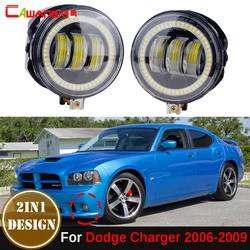 2 X Car Angel Eye LED Fog Light Daytime Running Lamp DRL Accessories For Dodge Charger 2006 2007 2008 2010 (Not fit SRT-8 Model)