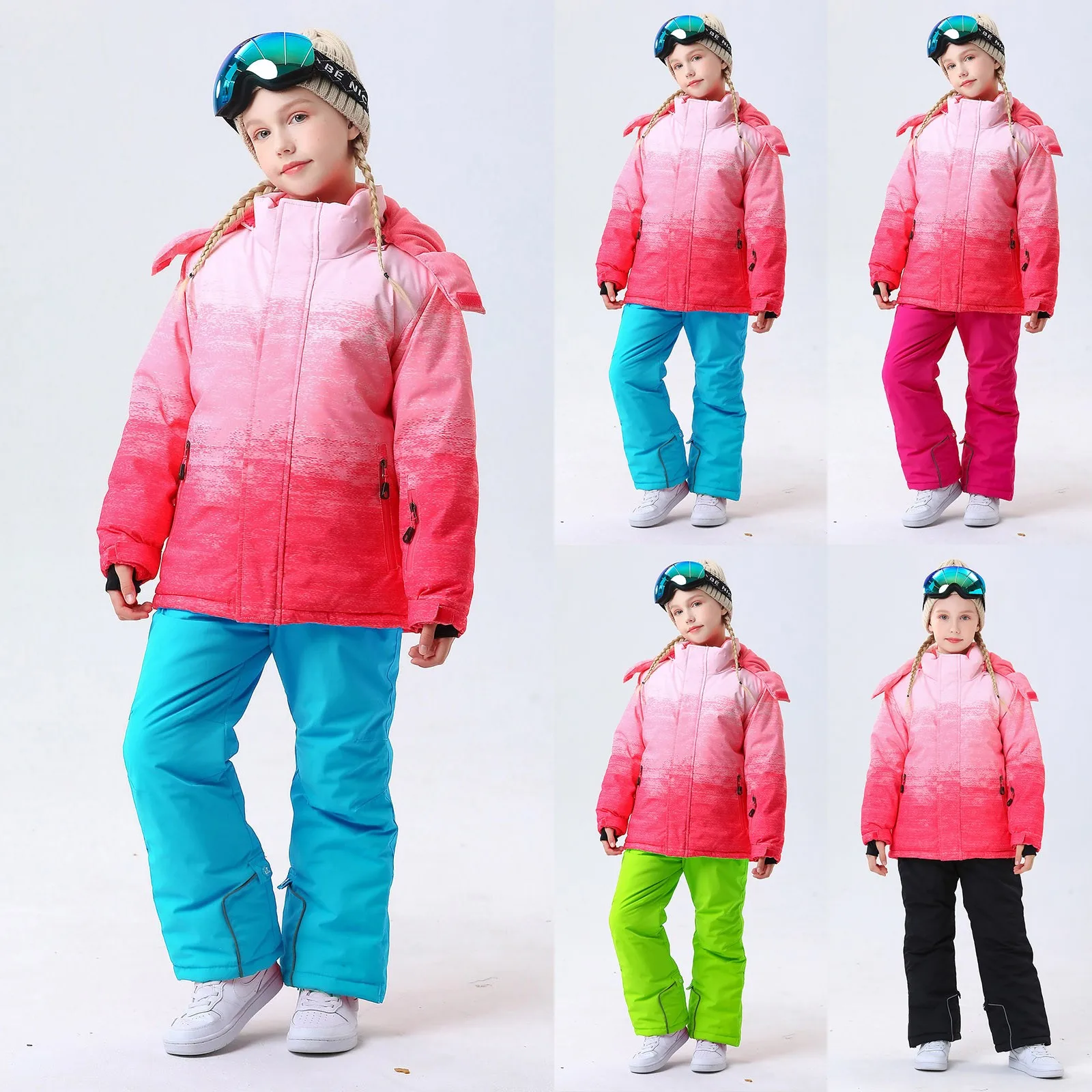 Warm Waterproof Jackets Pants children clothing set Winter -30℃ kids Skiing and Snowboarding Clothes 2025 Girl's Boy's Ski Suit