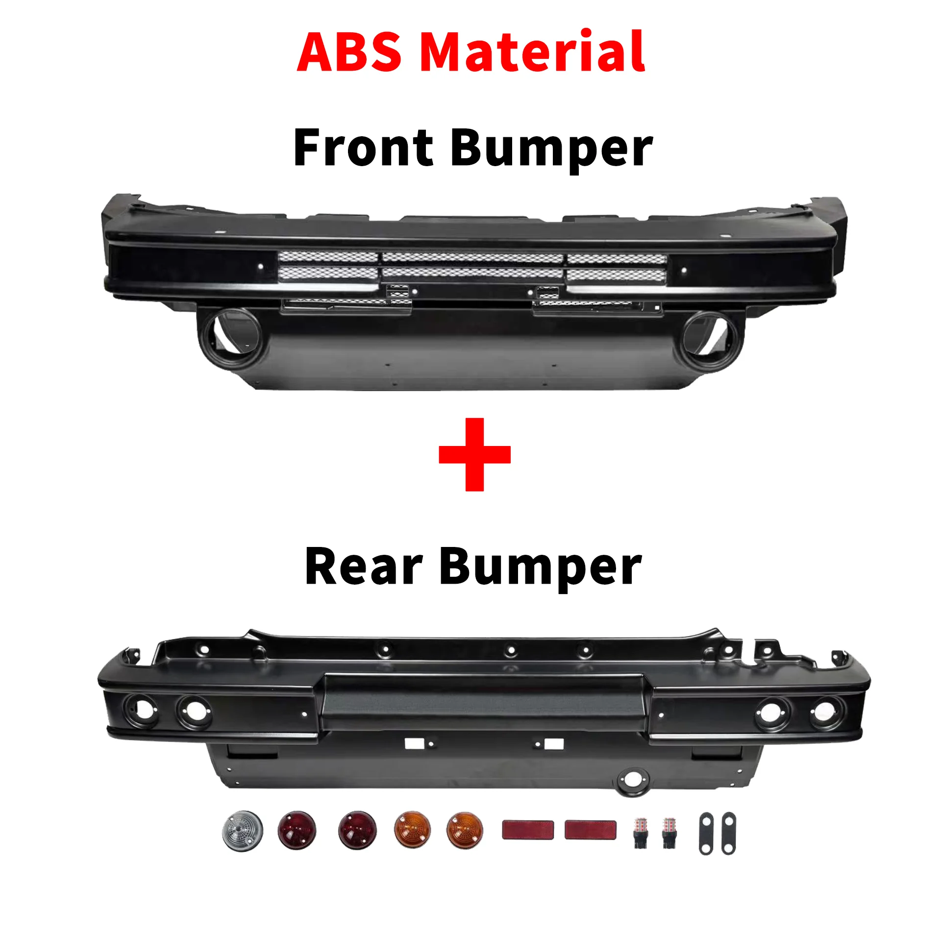 4x4 Retro Style ABS Car Rear & Front Bumper Bar Jimny Bumper Sets For Suzuki Jimny Bull Bar JB74 JB64 2018+
