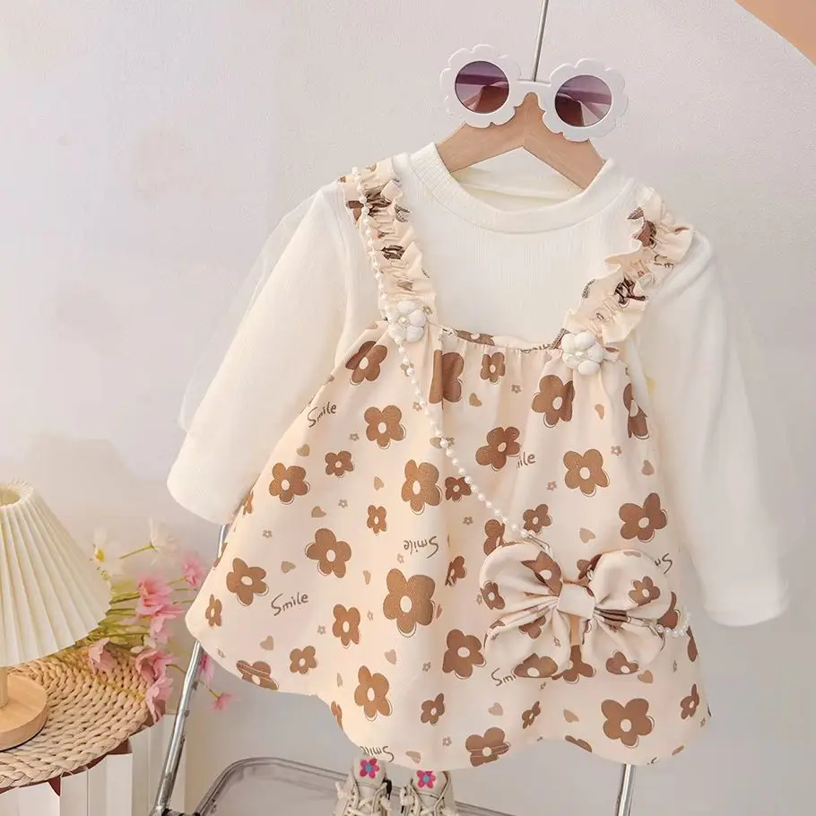 

Baby Dress Autumn Girls Clothing Toddler Clothes Fashion Cute Print Long Sleeve Dress for Girls Baby Birthday Princess Dresses