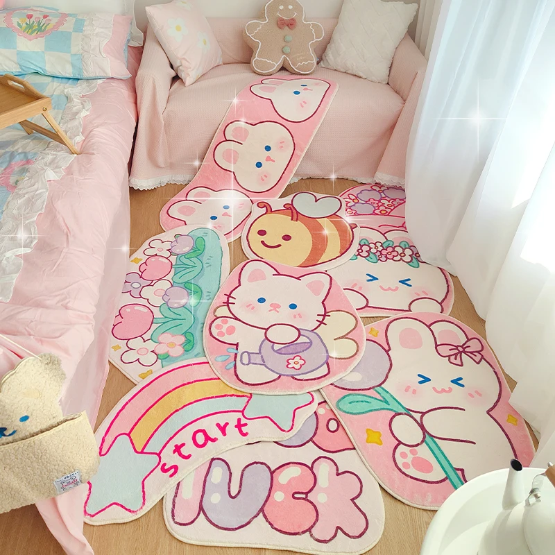 Cartoon Cute Carpet Comfortable Soft Bedroom Rugs Art Creative Design Living Room Decorative Carpets Bathroom Non-slip Floor Rug