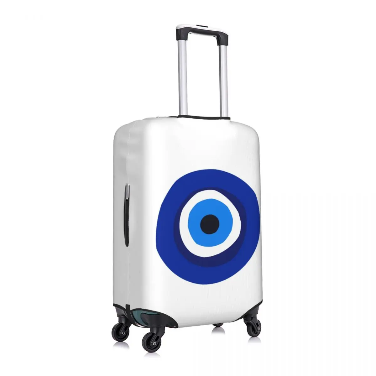 Custom Funny Greek Turkish Evil Eye Luggage Cover Protector Dust Proof Mediterranean Style Travel Suitcase Covers