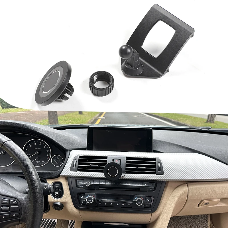 

For BMW 1 2 3 4 Series F20 F21 F23 F30 F31 F32 F33 F34 F35 F36 2013-2019 Car Center Air Outlet Phone Stand Aluminum Alloy
