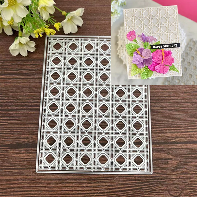 Lattice background Frame Metal Cutting Dies Stencils For DIY Scrapbooking Decorative Embossing Handcraft Template