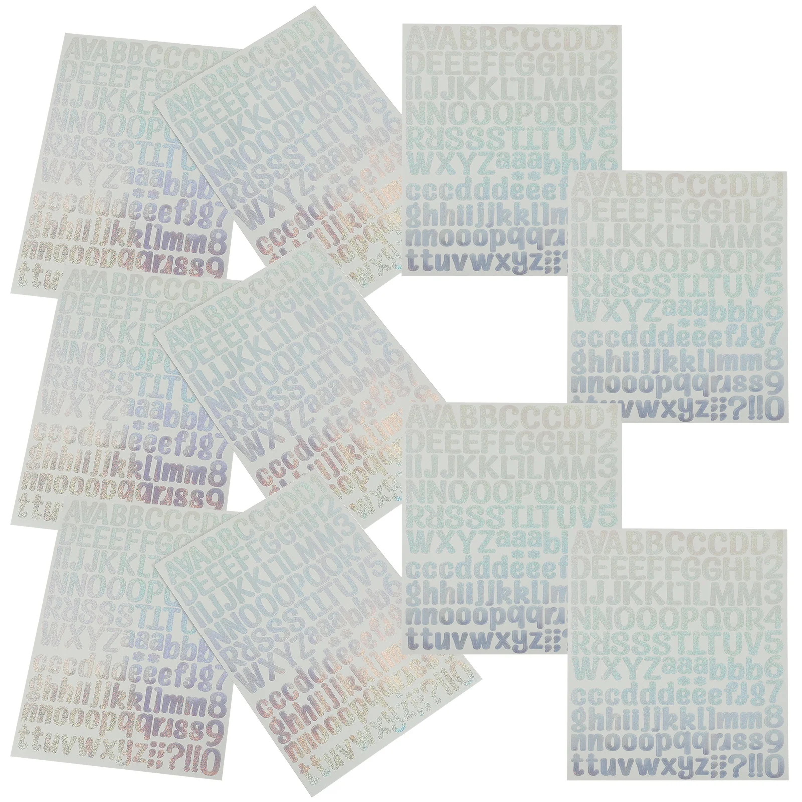 

10-листые лазерные наклейки с буквами, водонепроницаемые виниловые наклейки с алфавитом для почтового ящика, автомобиля, окна, ноутбука, съемные буквы