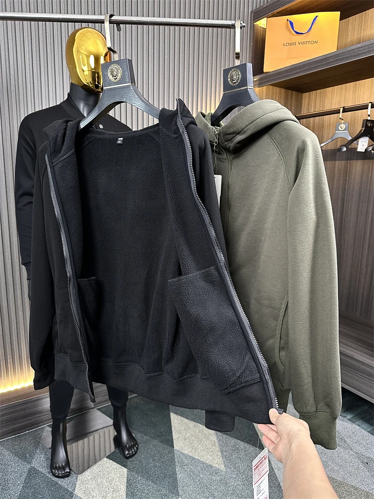 

Мужская теплая куртка с капюшоном на флисовой подкладке, однотонная, осенне-зимняя верхняя одежда, повседневная, удобная, свободного кроя, на молнии