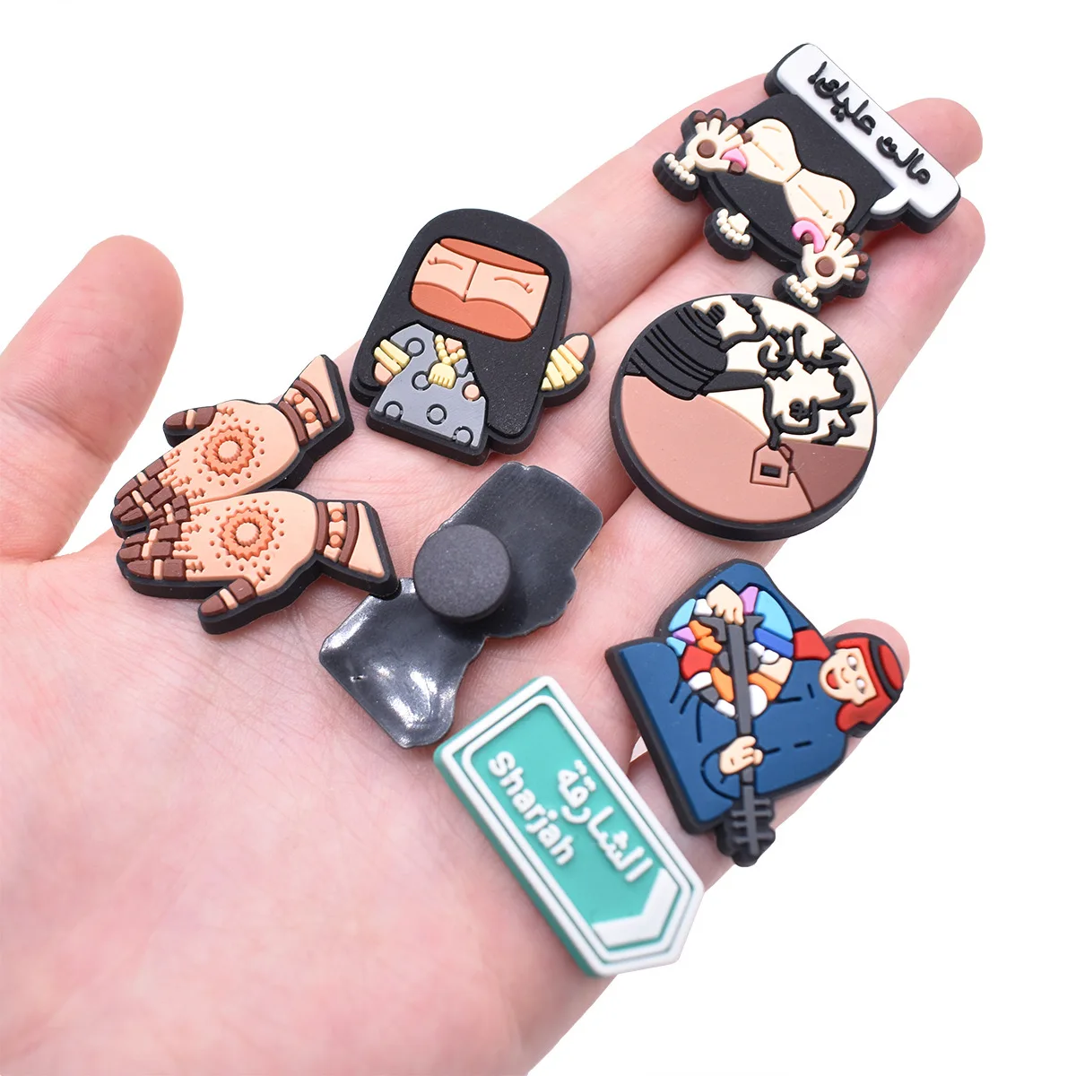 1-20pcs Abu Dhabi Camel PVC Shoe Charms Middle East Series Sandals Clog Accessories for Adult Holiday Presents