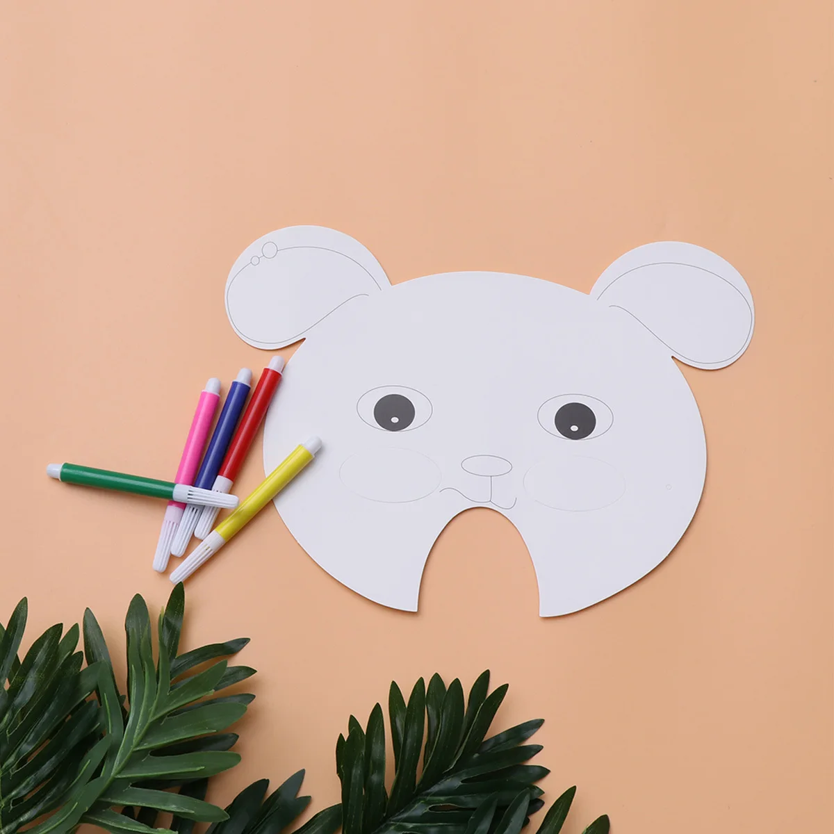 مجموعة قناع فني مكونة من 15 قطعة، قناع وجه على شكل حيوان مصنوع يدويًا للأطفال، لعبة رسم، نشاط ممتع للتطوير الحسي #6