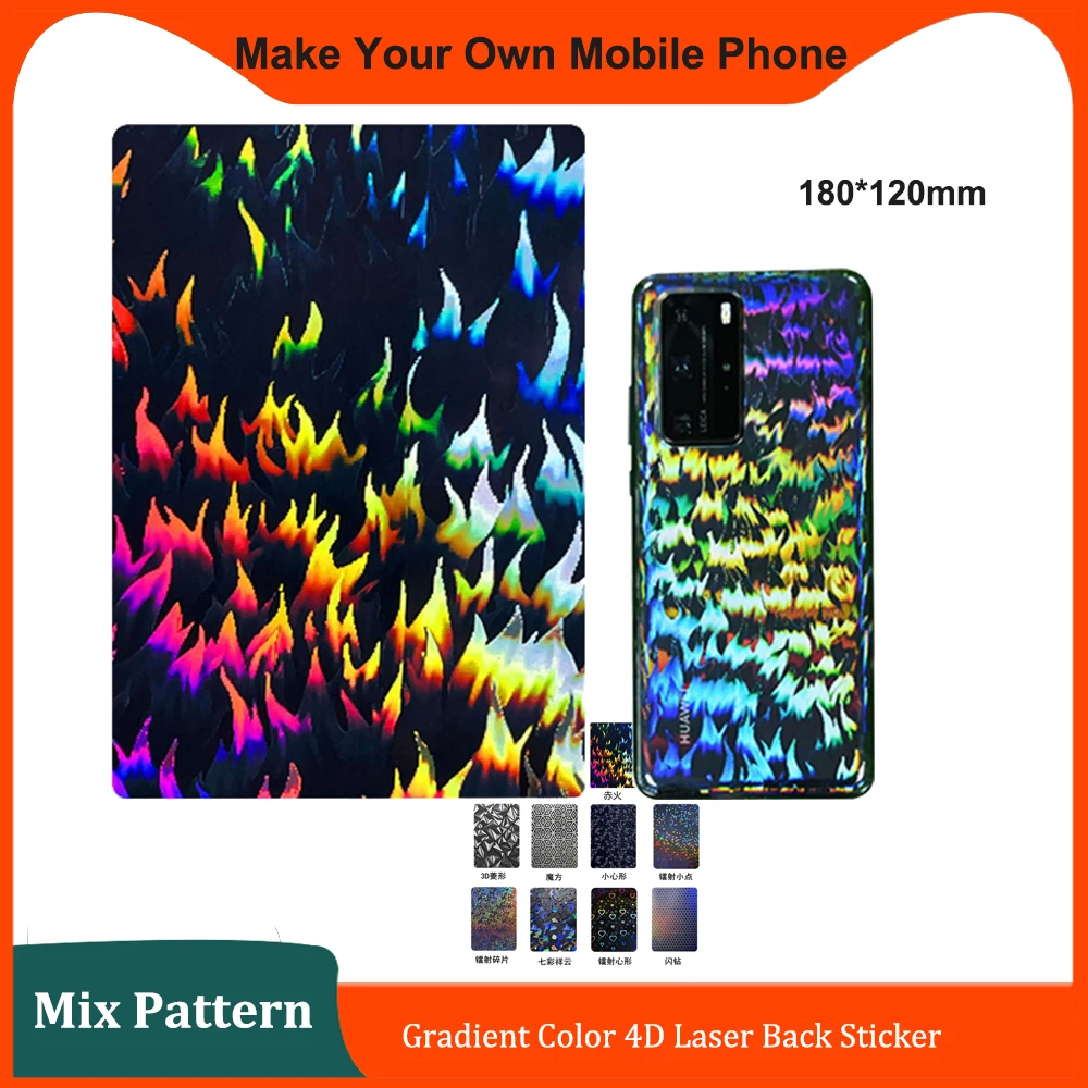 

Fonlyu 4D Gradient Laser Phone Skin Back Sticker for Iphone 17 17Pro 16 15 Back Cover Protective Film Cutting Machine Y25 Ultra