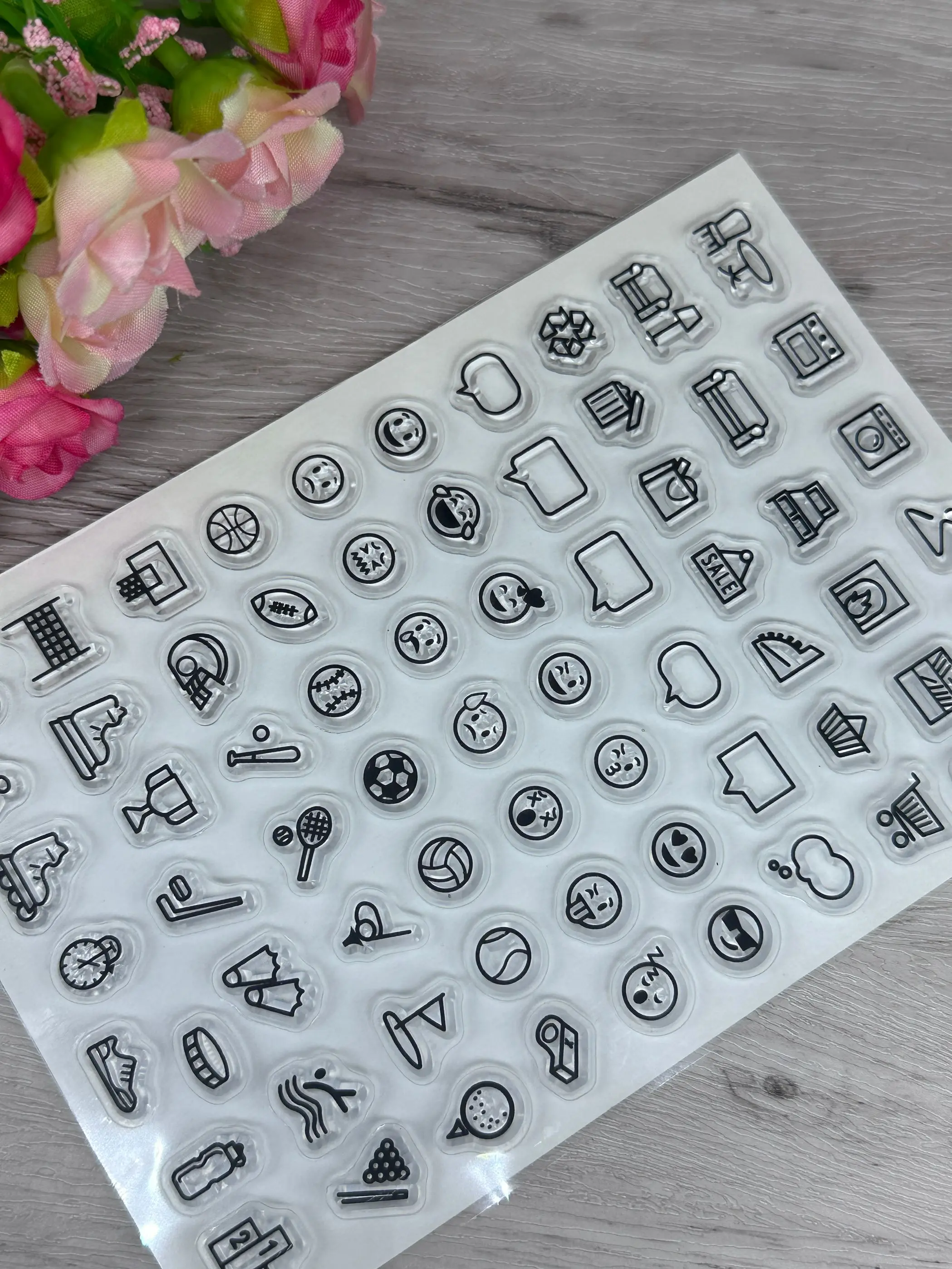 2024 جديد واضح ختم المزاج أيقونة DIY بها بنفسك سجل القصاصات بطاقة ألبوم ورقة كرافت الأسطوانة المطاطية السيليكون طوابع شفافة #2