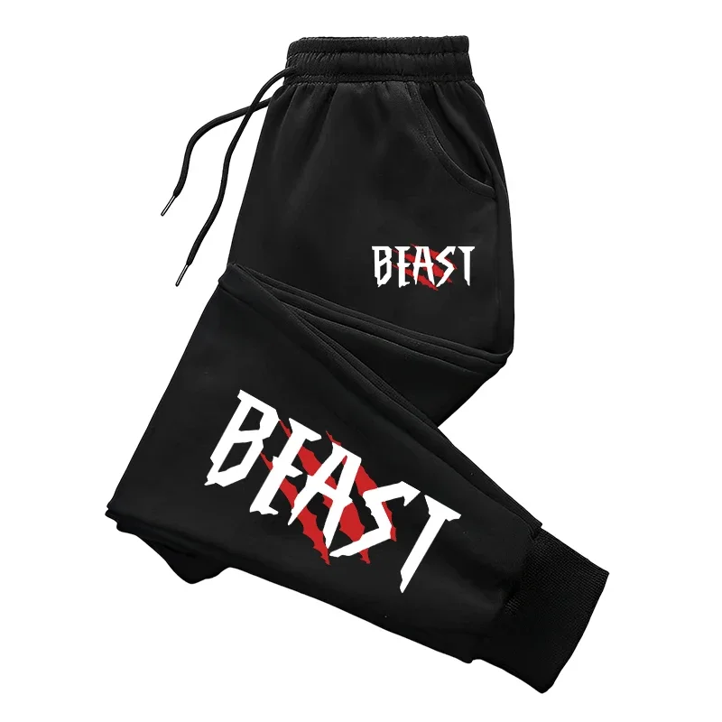 

2025 New Men's Fashion Sweatpants High Quality Drawstring Casual Sports Jogging Pants Outdoor Versatile Running Fitness Trousers