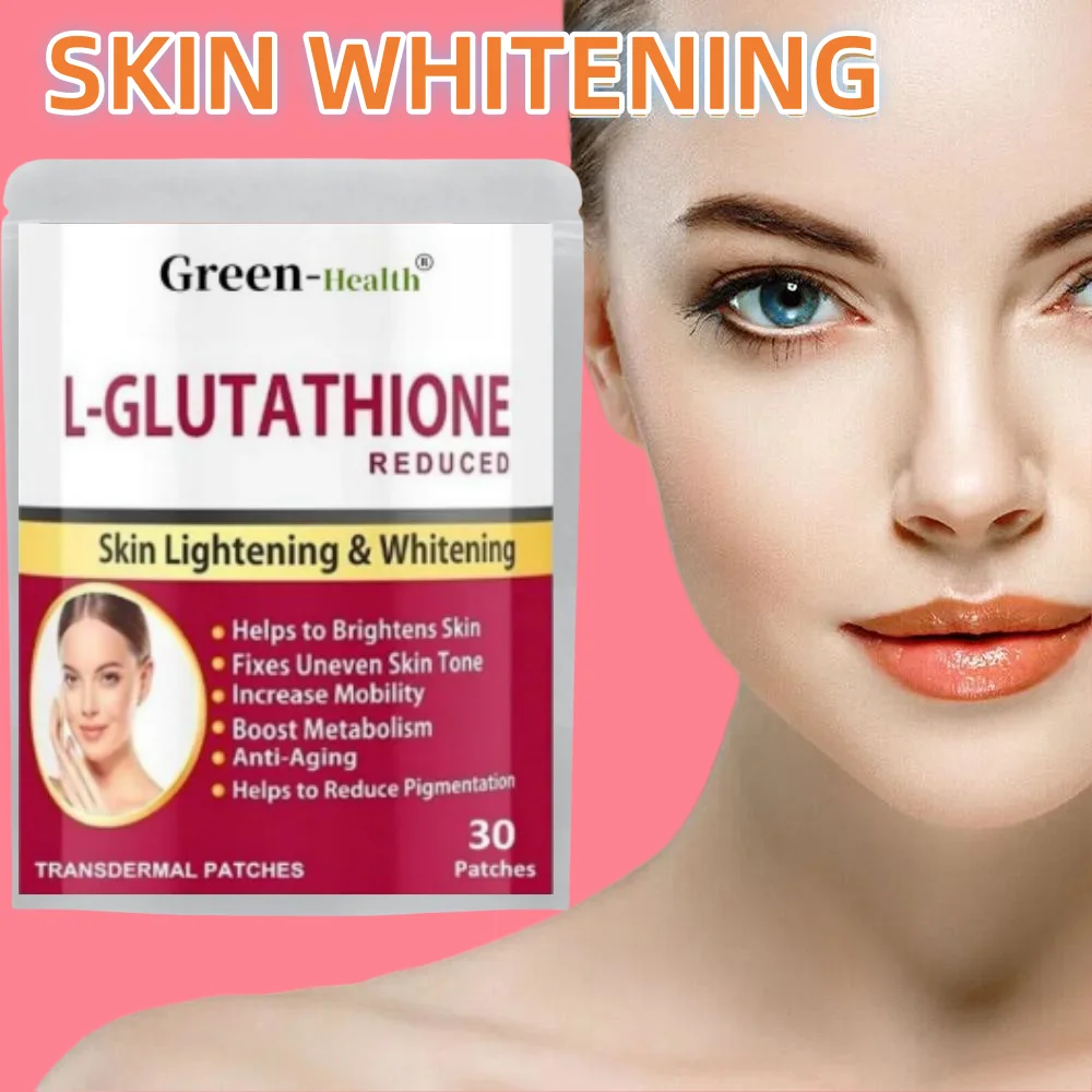 

30 Patches L-Glutathione Transdermal Patches Skin Whitening and Lightening with Vitamin C & E, Biotin One Month Supply