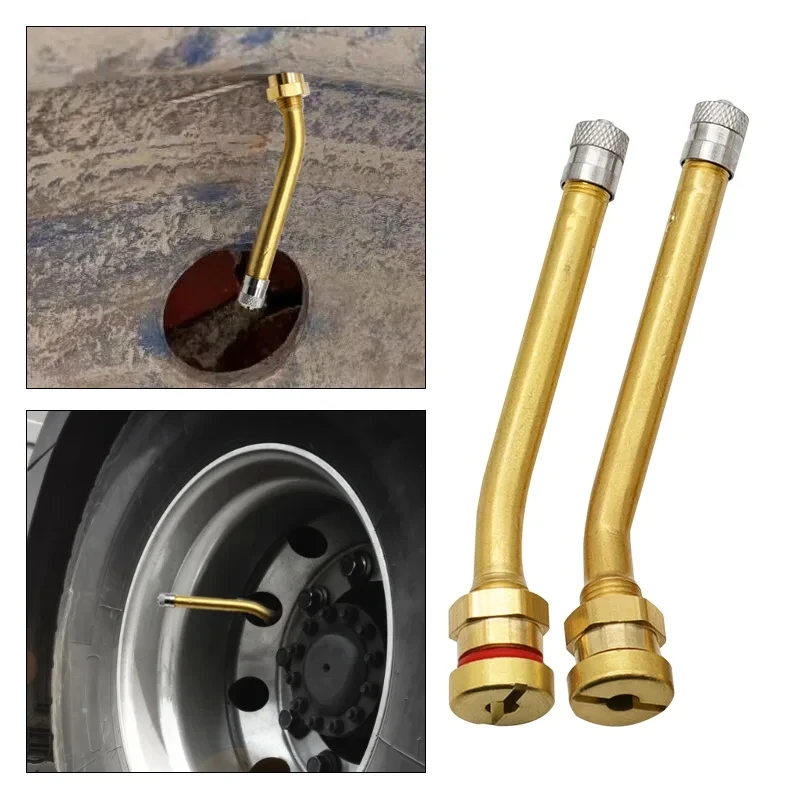 1 Stuk 9.7-10Mm Klepsteel Voor Bus Vrachtwagen Vacuüm Ventiel Mondstuk Puur Koperen Tubeless Klepstelen Voor Grote Auto