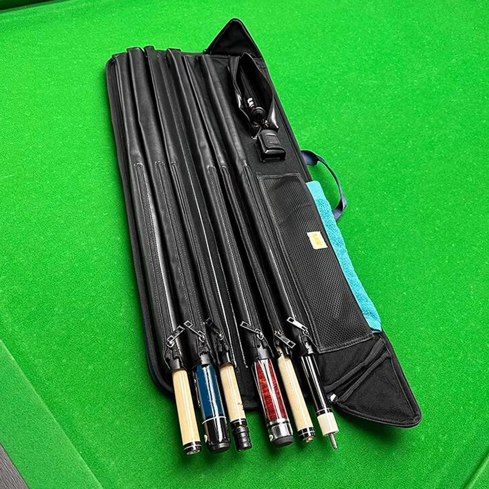 Pool Cue Sticks Bag 1/2 Snooker Biljart Stick Rod Case 6 Holes Anti-Collision Cue Protector Opbergtas Biljart Accessoires