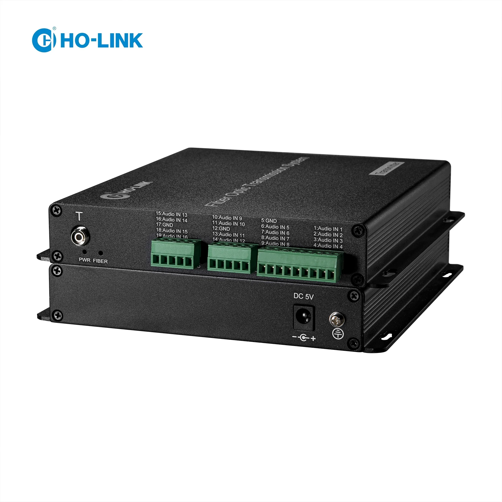 16 channel forward phoenix terminal audio,single fiber single mode Phoenix Terminal Audio Fiber Optic Converter