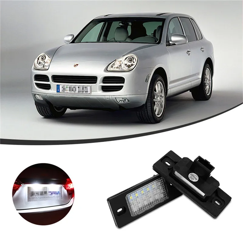 

LED Car License Plate Lamp For Porsche Cayenne VW Golf 4 5 Variant Passat B5.5 Touareg Tiguan 6500K White Light Accessories