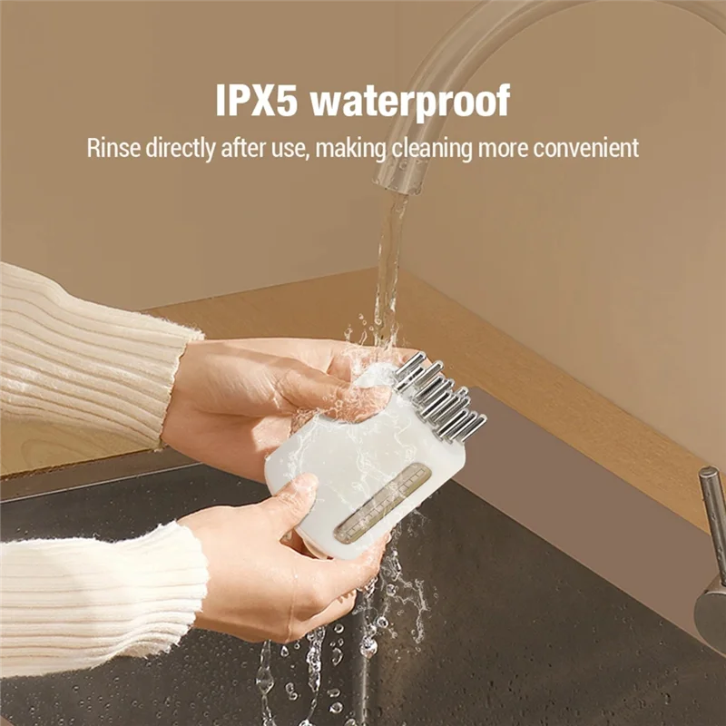 건강한 모발 성장을 위한 A47F-적색광 치료 두피 마사지기 미세전류 진동 모발 치료 헤어 오일 애플리케이터 빗