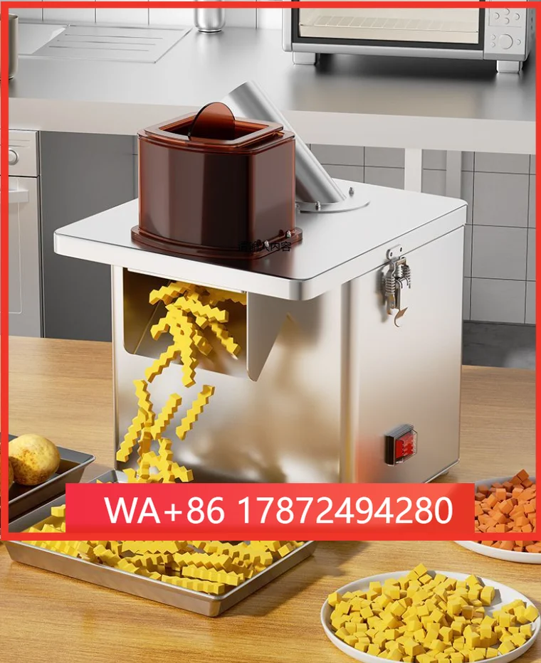 Stainless steel dicing, slicing and edding hine multi-purpose automatic multi-function dicing hine commercial