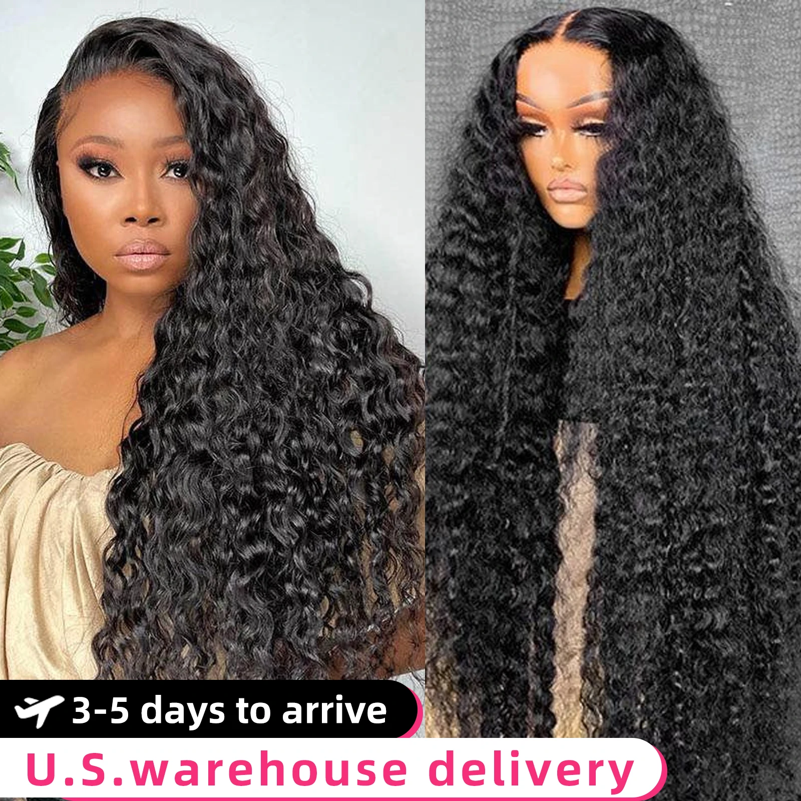 

HD Lace Front Human Hair 210 плотность 40 дюймов Вьющиеся парики Глубокая волна Lace Frontal Wig Бразильские бесклеевые парики человеческие волосы для женщин
