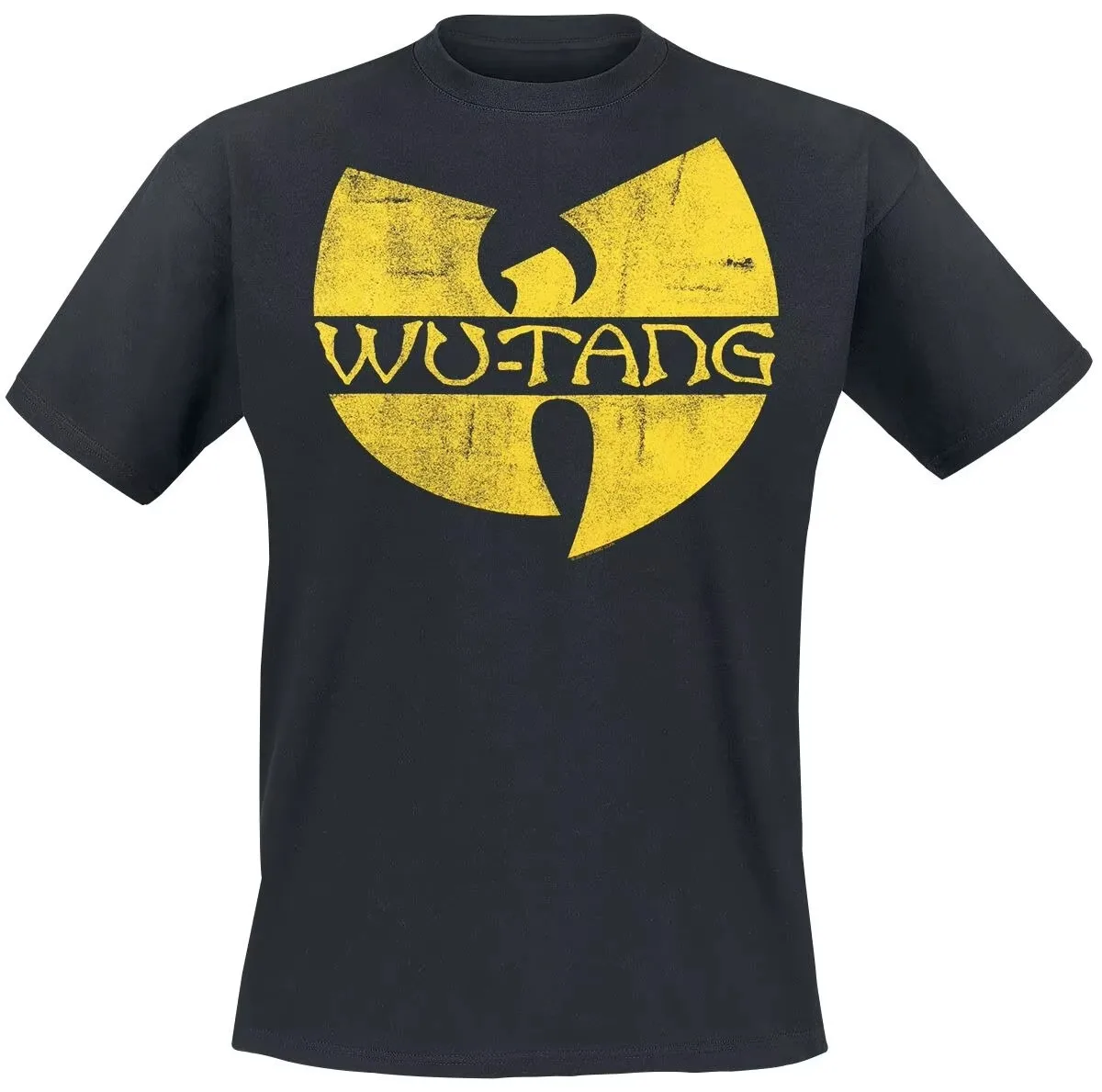 Wu-Tang Clan Logo, schwarzes T-Shirt mit grafischem Motiv, aus Baumwolle, für Herren und Damen, Streetwear. – Detail 3