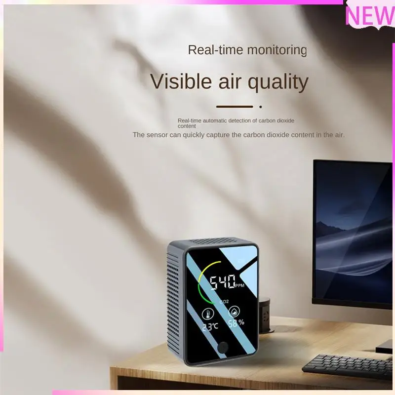 

B27B Портативный детектор углекислого газа 3-в-1, детектор качества воздуха, с монитором температуры и влажности, для дома, Car Durab