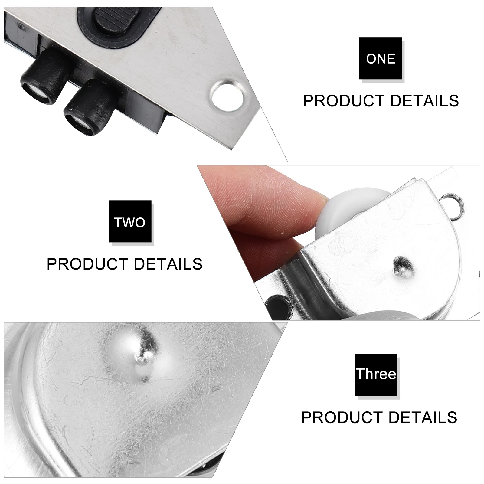 

4Pairs Stainless Steel Sliding Door Roller Set Closet Wardrobe Door Wheel Replacement Furniture Pulley Silent Smooth Operation
