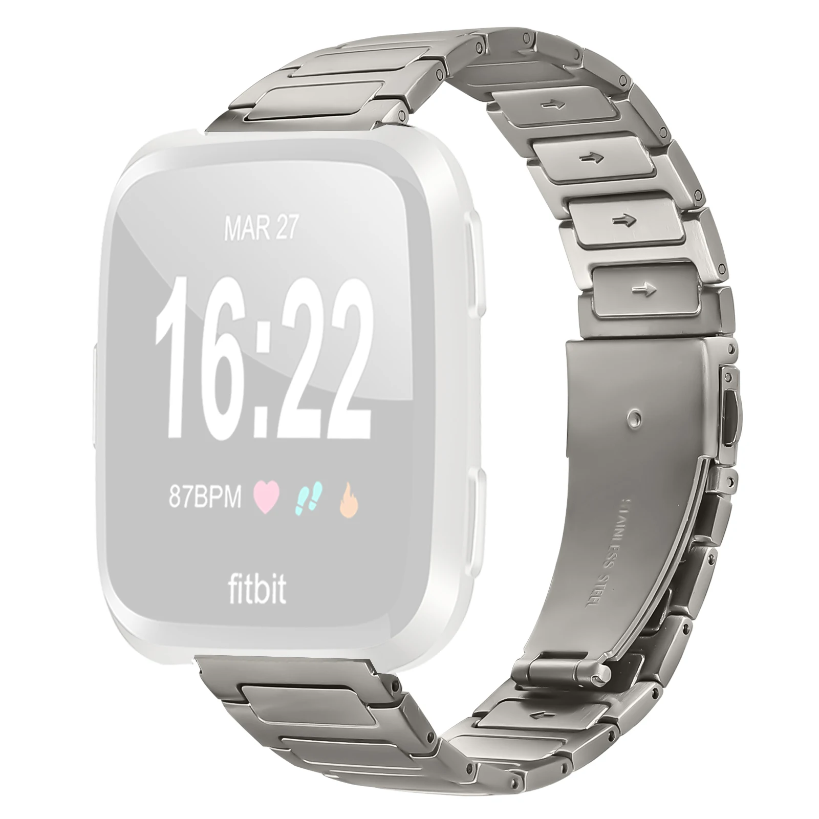 Per cinturino per orologio Imilab KW66 cinturino per orologio in metallo regolabile in acciaio inossidabile color titanio