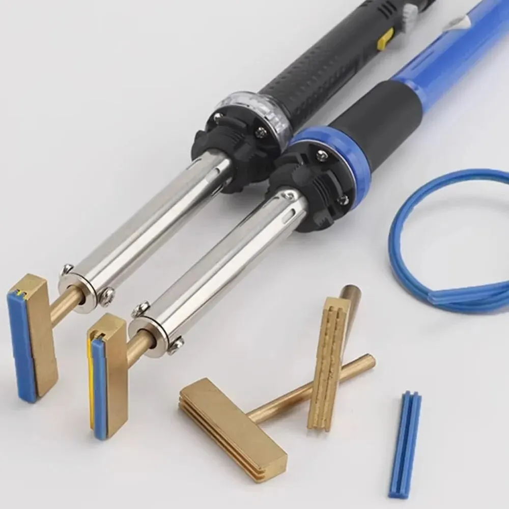 40W T-Shape Soldering Iron Tip + Heat Resistant Silicon Stripe Kit for LCD Screen Flex Cable Repair