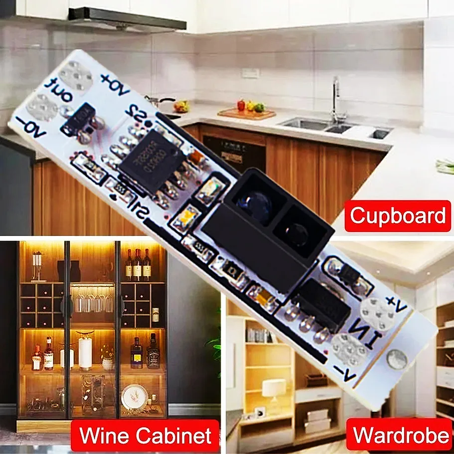 

Датчик сканирования на короткое расстояние, DC 12 В, сенсор сканирования руки, модуль переключения 36 Вт, 3 А для автоматического переключателя умного дома