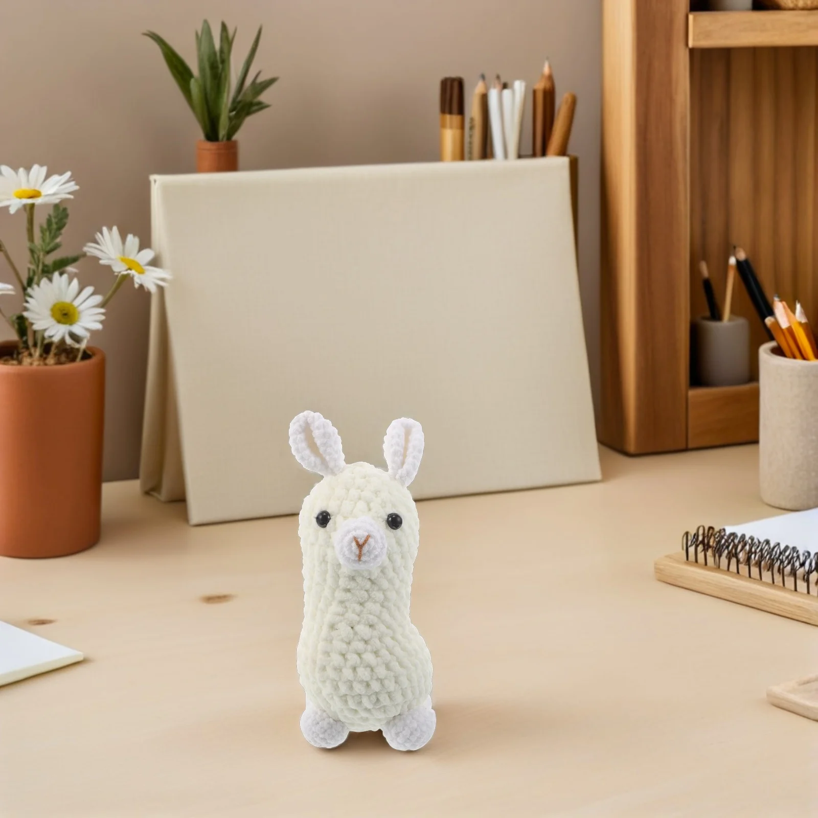 

Вязаный кулон из альпаки ручной работы, вязаный крючком животное, милый подвесной орнамент, брелок для рюкзака, декоративная вязаная крючком альпака