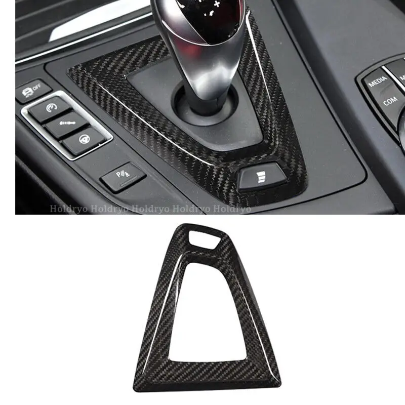 

Dry Carbon Fiber Central Gear Shift Knob Panel Trim Cover For BMW M3 M4 2014-18