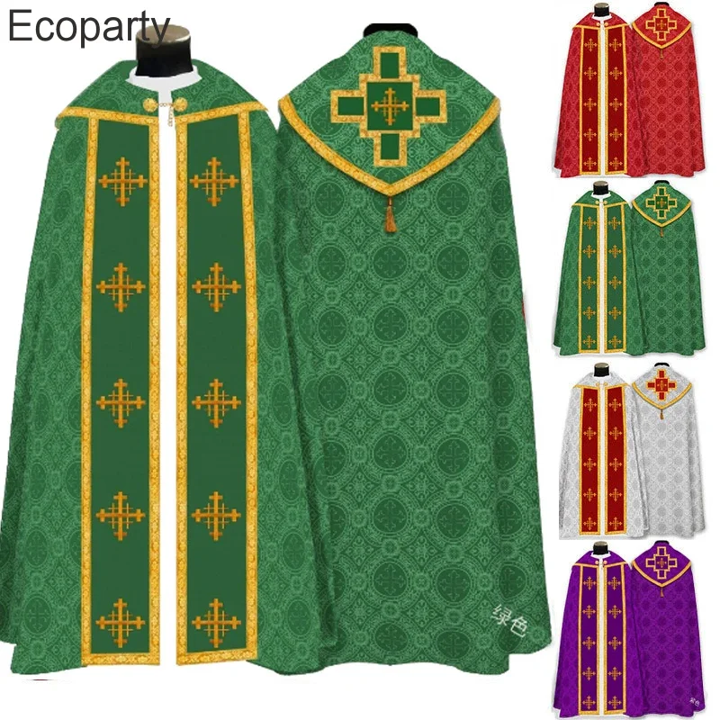 Adulte Jubba Thobe Robe de prière Robe rétro médiéval prêtre Cosplay Costume hommes Halloween pourim fête moine missionnaire Cape