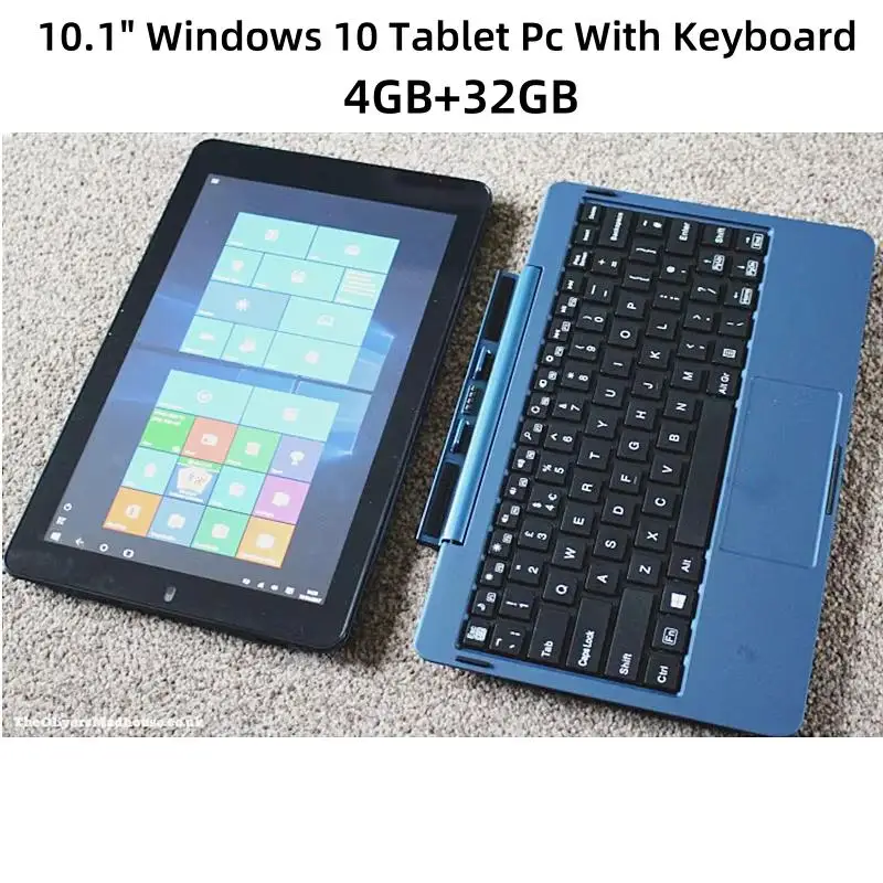 كمبيوتر لوحي S12 10.1 بوصة يعمل بنظام التشغيل Windows 10 مع لوحة مفاتيح 64 بت Intel x5-Z830 4GB RAM 32GB ROM 1280 x 800 IPS Dual Camar 1 * USB 3.0