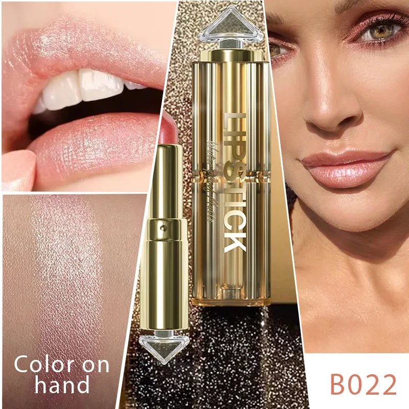 12 colores Magic Pink Glitter lápiz labial mate brillo Super acabado mate terciopelo impermeable brillo barras de labios