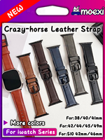 Crazy-horse Leather Strap for HK10 Ultra3 Smart Watch HK9 Pro Max Ultra2 44/45/42/38/49mm HK8 Z8UM S7 S28 Ultra DT8 Plus S9 DW99