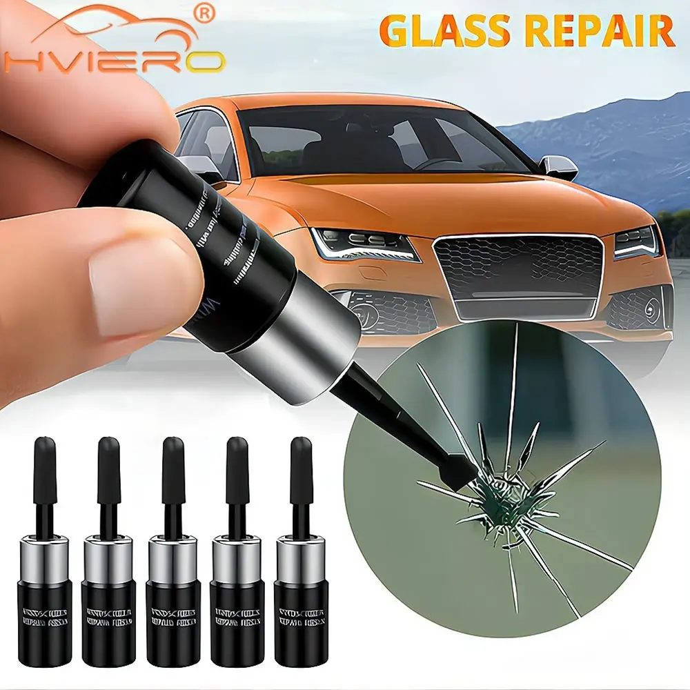 5Pcs Car Windshield Repair Tool Reducing Agent Window Resin Three Piece Set Scratch Curing No trace Liquid Applicator Accessorie