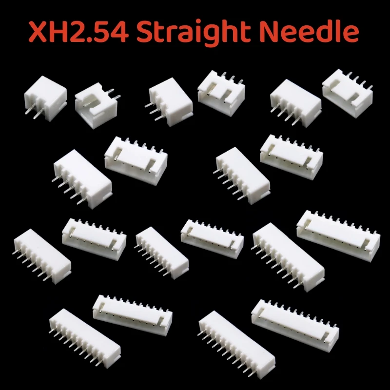 50PCS XH2.54 Straight needle base white XH 2.54 2P 3P 4P 5P 6P 7P 8P 9P 10P 11P 12P 13P 14P 15P 16P Rubber shell Connector