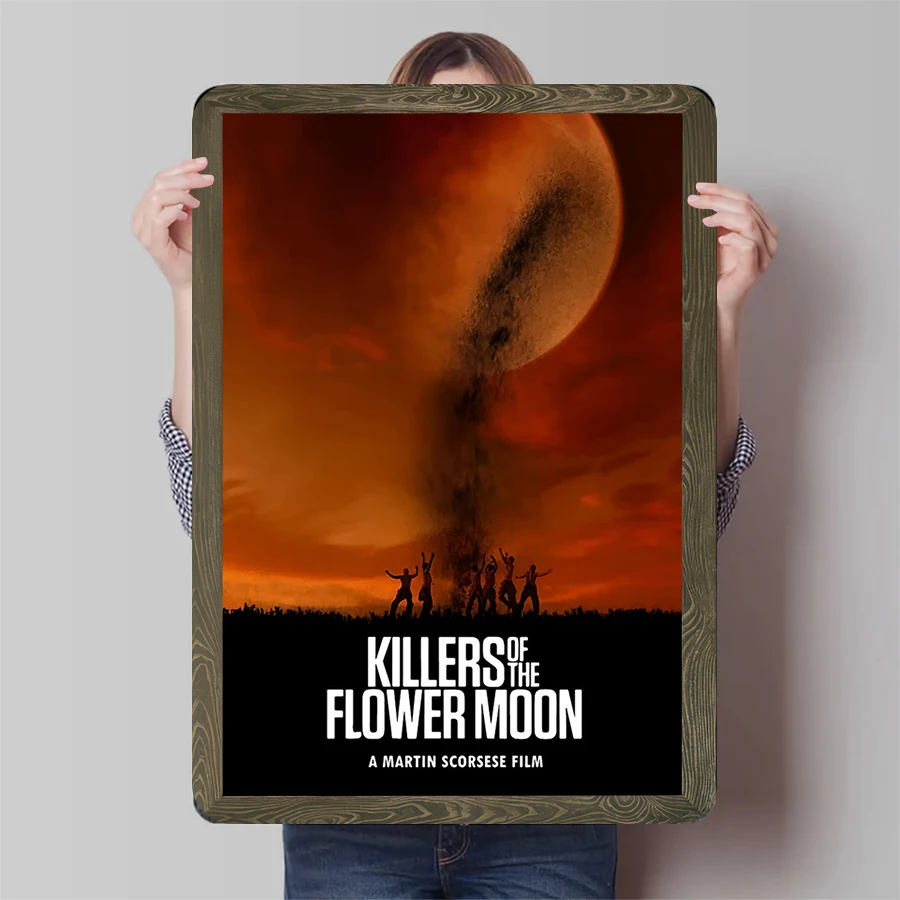 ملصق فيلم Killers of the Flower Moon Martin Scorsese لوحة جدارية معدنية مزخرفة حديدية لغرفة السينما المنزلية #1