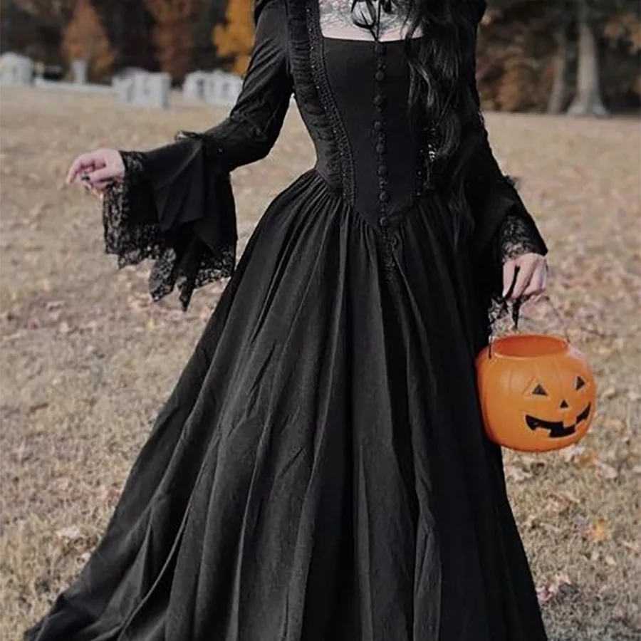 فساتين سهرة رسمية أنيقة بياقة مربعة وأكمام طويلة من الدانتيل على شكل حرف A فساتين حفلات أعياد الميلاد حسب الطلب